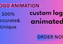 create a premium logo animation with fast 24 hours delivery